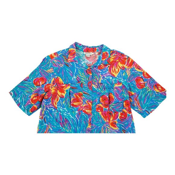 Vintage Pedder Street Hawaiian‎ Shirt Women's Button Down Large 2 pockets - Picture 2 of 4